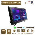 Android Carplay Autoraadio Honda CR-V III 2007-2012 jaoks Multimeediapleier Peaseade Stereo GPS-navigatsioon BT WIFI 2+32GB 1+16GB brown