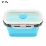 350ML/500ML/800ML/1200ML ristk&uuml;likukujuline silikoonist skaleeritav kokkupandav l&otilde;unakarp Bento Box 300ml roosa