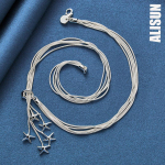 925 h&otilde;bedane viie madu kett Merit&auml;he kaelakee Moodsad pulmaehted 45CM