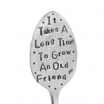 Aiamarker Lusikas S&otilde;prus Kingitus Nikerdatud s&otilde;nad Tugev metallist mahlakad lilled Rohelised taimed Panus Tee ise dekoratiivne silt Taimearmastaja aed B