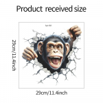 Katkise seina simulatsioon Gorilla Magamistoa &Otilde;ppetuba Elutoa Taustapaigutus Seinakleebised 29*29CM/fun-f91