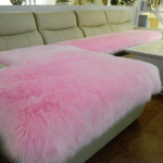 Uus diivanikate T&auml;iskattega talvine imitatsioon villane padi pikk pl&uuml;&uuml;s aken, paksendatud Euroopa libisemisvastased diivanimatid 80*80cm