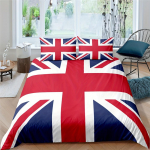 3 tk Suurbritannia lipu tr&uuml;kiga tekikottide komplekt 1 tekikott + 2 padjap&uuml;&uuml;ri K&otilde;ik hooajad Pehme Hingav Mikrokiud Voodipesu komplekt 135X200cm 3PCS