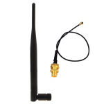 Wifi antenn 5Dbi 21Cm U.Fl/Ipex to Rpsma pigtail kaabel 2,4GHz Omni Aerial
