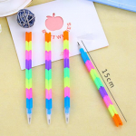 2tk Pliiats pliiats Random Rainbow Multifunktsionaalne Bullet Block m&auml;nguklots 2 pcs