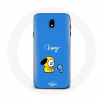 Coque pour Samsung Galaxy J7 2017 Bangtan BTS BT21 Chimmy Jimin Fond Bleu - Maniacase