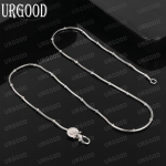 925 Sterling h&otilde;bedane ussiketi helmestega kaelakee Moodsad pulmaehted 40CM