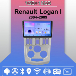 Android Carplay autoraadio Renault Logan I 2004-2009 jaoks Multimeediam&auml;ngija Peaseade Stereo GPS Navigatsioon BT WIFI 2+32GB 1+16GB