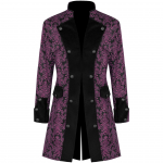 Meestemood Steampunk Button Sulejope Vintage jakk Gooti mantel frakk L lilla