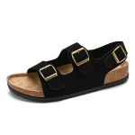 Moodsad Uued Nahast Meeste Sandaalid Suvised Meeste Sandaalid Naiste Sussid V&auml;litingimustes Rannas Kerged Zapatos Hombre Vastupidavad Libisemiskindlad Jalan&otilde;ud 35 must