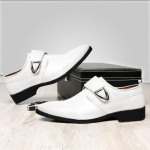 Uued meeste pidulikud nahast kingad takjakingad Moesuund Mitmek&uuml;lgsed meeste kingad vabaaja meeste &uuml;ksikud kingad 38 valge