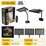 Akvaariumi LED-valgusti, reguleeritava heledusega akvaariumivalgusti, 360&deg; p&ouml;&ouml;rlev t&auml;isspektriga USB-klambrivalgusti, h&auml;mardatav akvaariumi taimelamp 138#