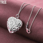 925 h&otilde;bedast s&uuml;damekujuline &otilde;&otilde;nsa ripatsiga kaelakee pulmaehted O-40CM