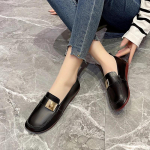Moodsad Madalad Naiste Kingad PU Nahast Pehme Tald 2024 S&uuml;gis Uus Mood Vabaaja Kontorimokassiinid Disain Naiste Kingad Zapatillas Mujer 35 must