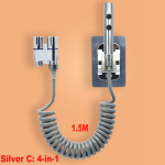 Kahekordse roostevabast terasest pihustusp&uuml;stoli komplekt k&auml;eshoitav bidee pihusti du&scaron;&scaron; k&auml;eshoitav tualett-bideesegisti pihusti du&scaron;&scaron; isepuhastuv G12