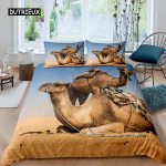 3D k&otilde;rbe-kaamel tekikott King Queen suurus Pruun looma-voodipesukomplekt Lastele Teismelistele T&auml;iskasvanutele Armas metsloomade pehme pol&uuml;ester tekkikate EU single(135x200cm) gray