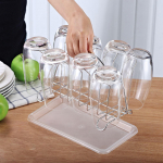 Tassikuivatusalus, 6 konksuga pudeliriiul, ruumis&auml;&auml;stlik praktilise kruusi korraldaja kohvi jaoks