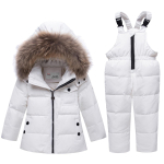 Lumelahed Lasteriided Talvine Soe Sulejope Parka Poisid T&uuml;drukud Kombinesoonid &Uuml;leriided Lumiriided Riided Lumekost&uuml;&uuml;mid 80cm valge