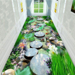 WTEMPO 3D Taim Esik Pikk Vaip Pastoraalne Vaibad Koridor P&otilde;randamatt Pehme Vahek&auml;igu trepid Libisemisvastane W80*H200CM