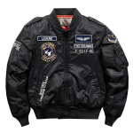 Hip hop jope meeste kvaliteetne paks armee merev&auml;e valge s&otilde;jav&auml;e mootorratas Ma-1 aviator Pilot meeste pesapalli pommitaja meeste jope XXXXL must