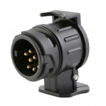 13 kontaktiga 7 kontaktiga haagise adapter haagissuvila veoauto veokonksu auto pukseerimispistiku adapter 12 V veekindel elektripistiku muunduri pistik must