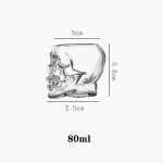 K&otilde;rge boorsilikaatklaasist loominguline kolju dekanter klaaspudel gloobuspudel viski punase veini dekanter