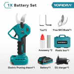 YOFIDRA 30 mm harjadeta elektrilised oksak&auml;&auml;rid suure v&otilde;imsusega oksal&otilde;ikur Aiapuu oksl&otilde;ikur K&auml;&auml;ride t&ouml;&ouml;riist Makita 18 V aku jaoks 1 Battery