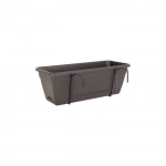 ARTEVASI Kit Jardini&egrave;re VENEZIA avec r&eacute;serve d'eau - Gris anthracite - 10L - 49 x 19,5 x 16,6 cm - hall