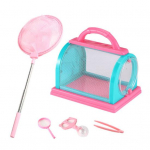 1 komplekti loomap&uuml;&uuml;dja ​​komplekt koos vaatajakastiga v&otilde;rguklambriga pintsetid suurendusklaasiga lastele &otilde;ues looduse uurimiseks loomade p&uuml;&uuml;dmise vaatluste m&auml;nguasjade komplekt roosa