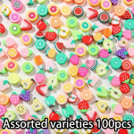100/300/500 tk pehme keraamiline materjal puu pol&uuml;meer savihelmed segatud savihelmed puuvilja v&otilde;lu puuvilja ehete k&auml;sit&ouml;&ouml; tootmine Assorted varieties 100pcs
