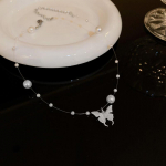 Pearl Butterfly ripats kaelakee naiste metallist liblikas keerduv rangluukett 1pc