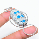 K2 Azurite Handmade 925 Sterling Silver Jewelry Pendant 2.88 i3n70
