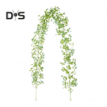 Lilleviinataimede simuleeritud kunstlik luuderohi viinapuude komplekt roheliste lehtedega v&otilde;ltsrippuvate taimedega siidist vanik koduseina pulmadeks valge