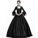 Keskaegne paleeprintsess Cosplay kleit T&auml;iskasvanud &Otilde;htu Naised Renessanss Pidu Halloween XXXXXL must