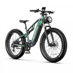 DUOTTS E26 Elektrijalgratas 750W Harjadeta Mootor 48V20AH Liitiumaku M&auml;gi-elektrijalgratas 26*4.0-Tolli Paksude Rehvidega T&auml;iskasvanute E-jalgratas lilla/roheline