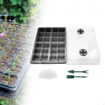 Seed Starter Tray Germination Easy to Use, with Humidity Vented Lid, Seedling Growing Green 24 Holes