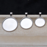 &Uuml;mar 20 Lame P&otilde;hi S925 H&otilde;be Lootejuukse Ripatsi Alus, 13mm & 16mm DIY 4478. 13mm Platinum Plated Flat Back