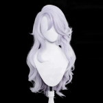 Naissoost Gojo Satoru Cosplay Parukas Anime Pikk H&otilde;be-Lilla Krussis Kuumakindel S&uuml;nteetiline Juus Anime Peoparukad + Parukakate One Size white