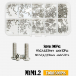 Kuuskantpea kruvi M1 M1.2 M1.4 M1.6 M2.5 M3 304 roostevaba teras Phillips &uuml;marpea ristkuuskantpolt mutter emaplaadi PCB komplekti jaoks