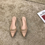 Naiste sandaalid Lamedad Baotou v&otilde;rgust hingavad v&ouml;&ouml;ris&otilde;lmed Sandaalid Moodsad suvised madalad kontsad terava otsaga kingad naistele 35