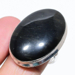 Natural Sunsheen Obsidian Gemstone 925 Sterling Silver Gift Ring Size 10 g9b89