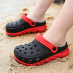 Unisex Laste Suvised Rannakingad Siseruumides Libisemiskindlad Sandaalid Klotsid Poisid Slip-on PVC V&auml;ikelaste Sandaalid Slaidid Laste Aiakingad CN24(insole15cm)