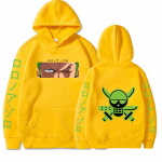 Meeste kapuuts Anime &uuml;hes t&uuml;kis kapuuts Kevad- ja s&uuml;gisspordiga vabaaja Roronoa Zoro kapuuts, mood Pullover Fliisist s&ouml;rkimiss&auml;rk XS