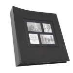 600 taskuga fotoalbum 6-tolline Lihtsalt puhastatav PU-nahast fotoalbum Pildialbum fotode s&auml;ilitamiseks must