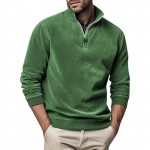 Meeste moetopp vabaaja Slim Fit pullover, pikkade varrukatega t&otilde;mblukuga v&auml;ike k&otilde;rge krae S