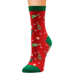 Naiste j&otilde;ulud soojad reied k&otilde;rged pikad sukad, kootud &uuml;le p&otilde;lve Sokid j&otilde;ulud One Size