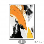 Abstraktne kunst V&auml;rvid Must Kollane Sinine Valge Oranž Kodukaunistus L&otilde;uend Maalimine Seinakunst Plakat Prindib pilte Elutoa seinamaalingud 8X12inch 20x30cm