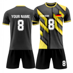 Kohandatud kaheosaline komplekt t&auml;iskasvanute ja laste jalgpalli jaoks XXXL kollane