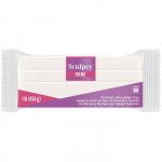 Pol&uuml;meersavi - L&auml;bipaistev valge - K&uuml;psetatav - Voolimissavi - Sculpey Premo - 454g plokk valge