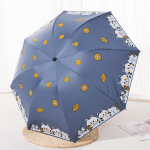 Women's Cartoon Dual-Use Folding Umbrella: Sun & Rain Protection with UV Shield and Custom Logo